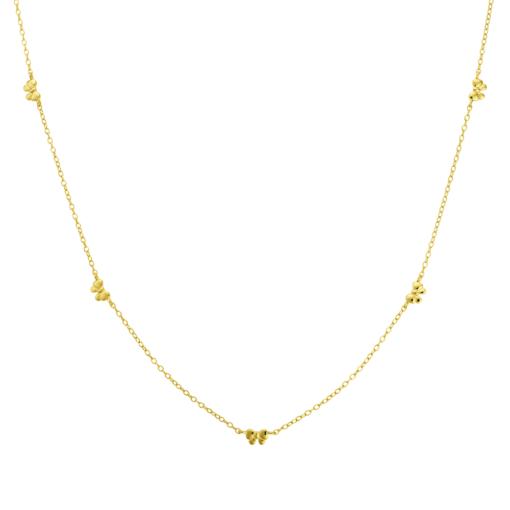 STERLING SILVER GOLD PLATED NECKLACE WITH BOW DETAILS