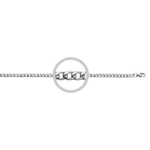 STAINLESS STEEL OVAL CURB CHAIN - 7OCM