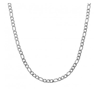 STAINLESS STEEL FIGARO LINK CHAIN - 60CM