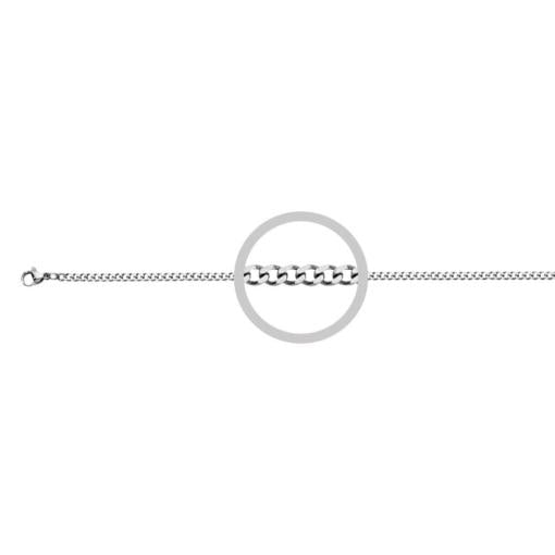 STAINLESS STEEL CURB CHAIN - 55CM