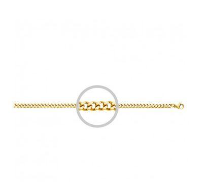 STAINLESS STEEL GOLD PLATED CURB CHAIN - 55CM