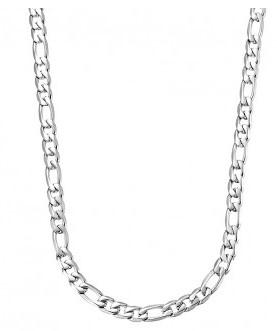 STAINLESS STEEL FIGARO CHAIN - 55CM