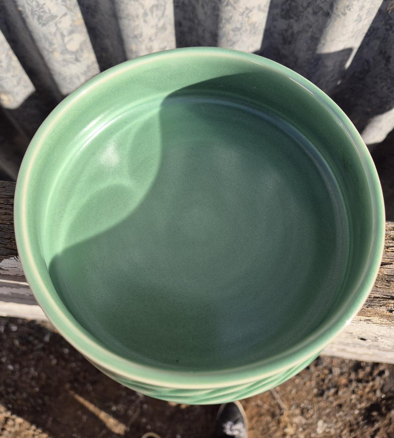CERAMIC TRAVEL BOWL - SAGE SMALL