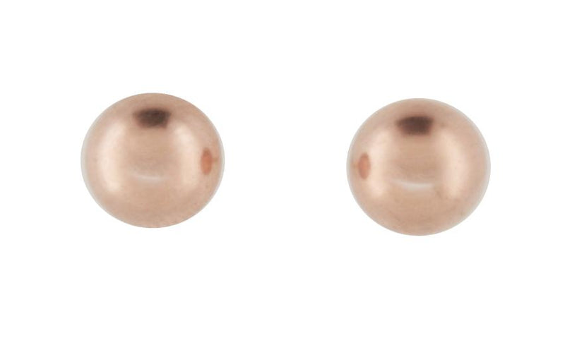 9CT ROSE GOLD 8MM BALL STUDS