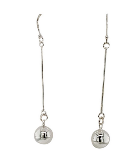 STERLING SILVER BALL DROP EARRINGS