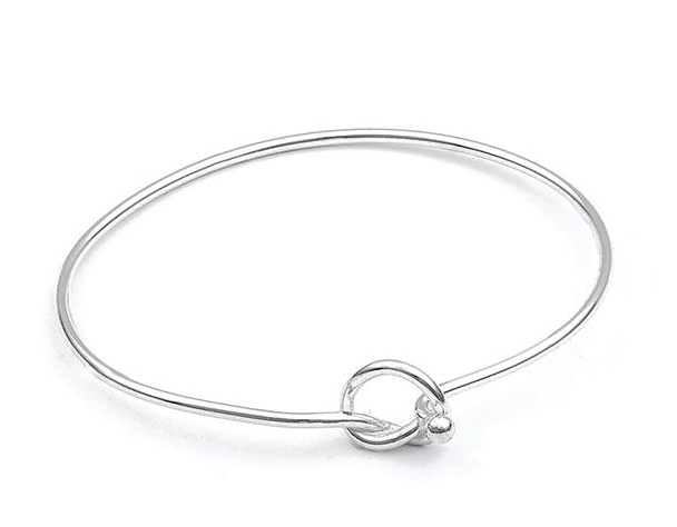 STERLING SILVER KNOT BANGLE