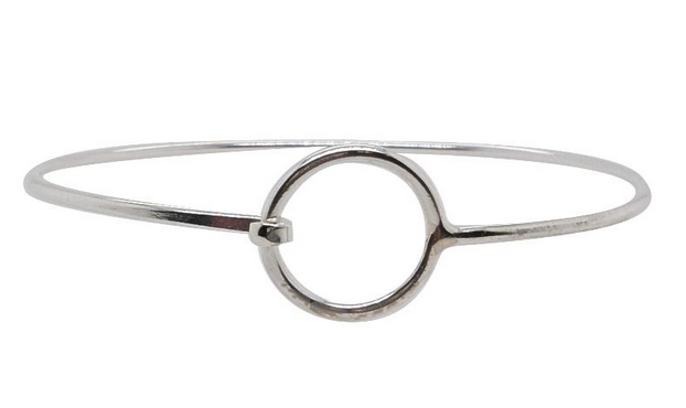STERLING SILVER ROUND KNOT BANGLE