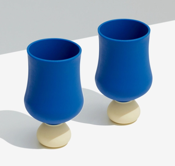 BUBBLE GOBLET SET OF 2 - PACIFIC