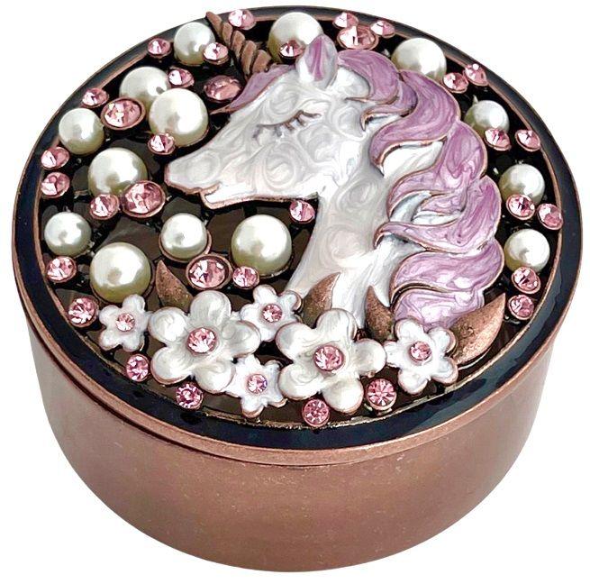 JEWELLERY BOX UNICORN WITH PEARLS