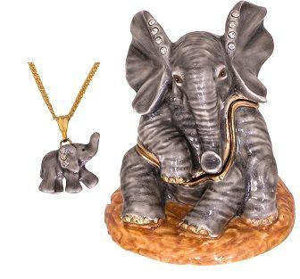 HIDDEN TREASURE ELEPHANT TRINKET BOX