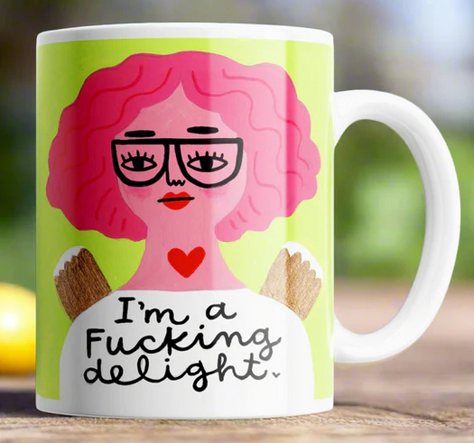 I AM A F....... DELIGHT GRUMPY ANGEL MUG