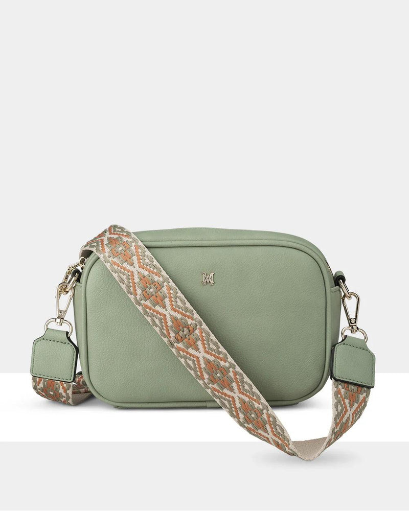 MONICA CAMERA CROSSBODY/BAG - SAGE GREEN WITH AZTEC SAGE GREEN STRAP