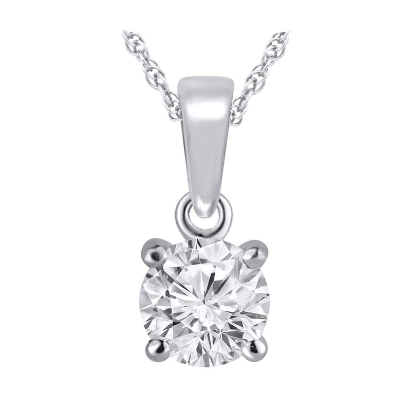 14CT WHITE GOLD  DIAMOND PENDANT