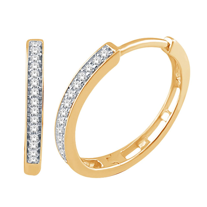 10CT YELLOW GOLD DIAMOND EARRINGS