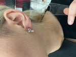 10CT WTHIE GOLD DIAMOND EARRINGS - .75CT