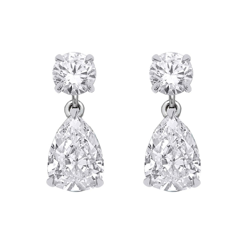 10CT WTHIE GOLD DIAMOND EARRINGS - .75CT
