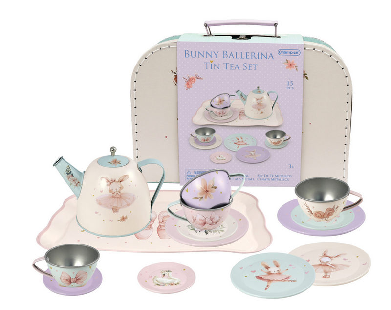 TIN TEA SET - BUNNY BALLERINA