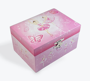 RECTANGLE CHILDRENS MUSICAL JEWELLERY BOX