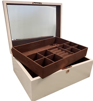 LARGE JEWELLERY BOX - CAMEO COLOUR