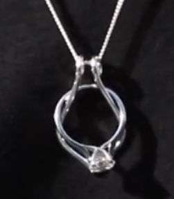 STERLING SILVER RING HOLDER PENDANT