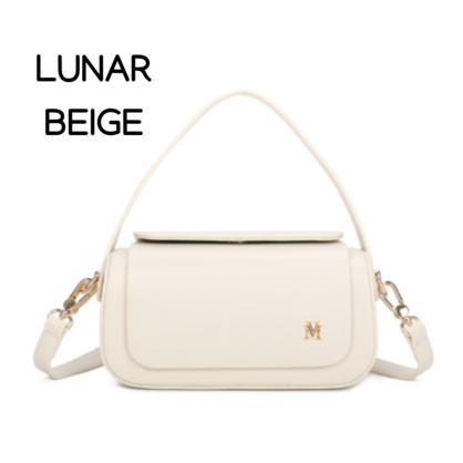 LUNAR BEIGE VEGAN CROSSBODY BAG