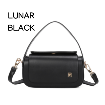 LUNAR BLACK VEGAN CROSSBODY BAG