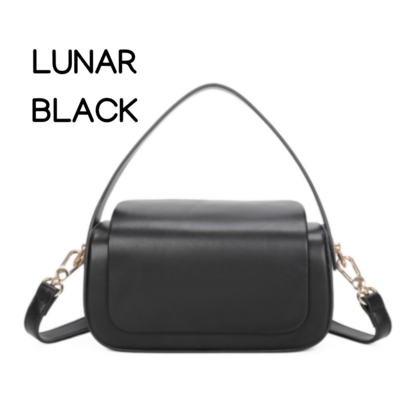 LUNAR BLACK VEGAN CROSSBODY BAG