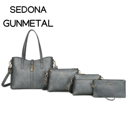 SEDONA GREY METAL 4 PCE HANDBAG SET