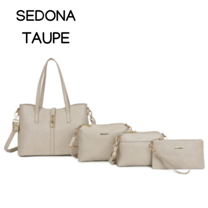 SEDONA TAUPE 4 PCE HANDBAG SET