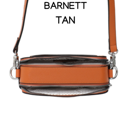 BARNETT TAN VEGAN CROSSBODY BAG