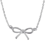 STERLING SILVER BOW NECKLACE