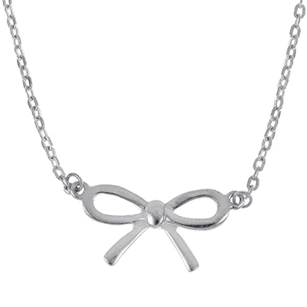 STERLING SILVER BOW NECKLACE