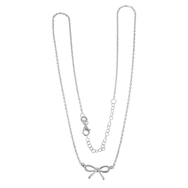 STERLING SILVER BOW NECKLACE