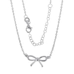 STERLING SILVER BOW NECKLACE