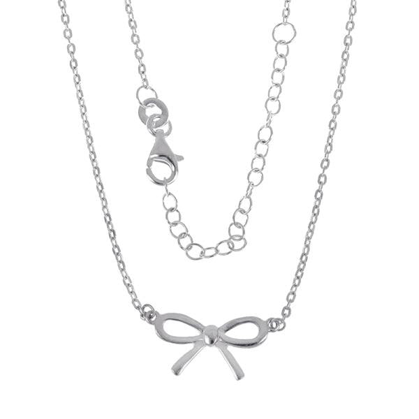 STERLING SILVER BOW NECKLACE