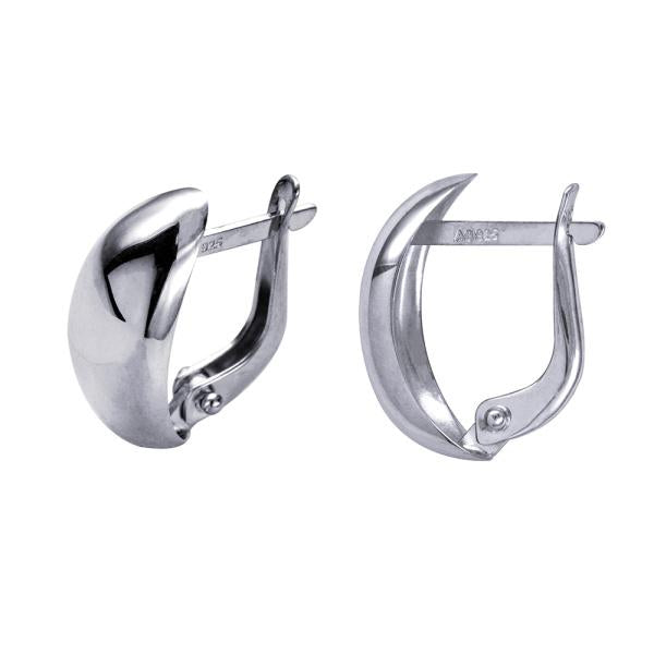 STERLING SILVER DOME CONTINENTAL CLIP EARRINGS