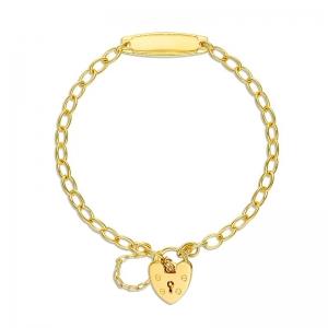 HARD YELLOW GOLD PLATED CHILDS BELCHER BRACELET