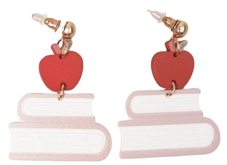 APPLE & BOOK TEACHER EARRINGS
