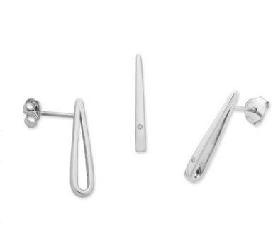 SS DIAMOND EARRINGS