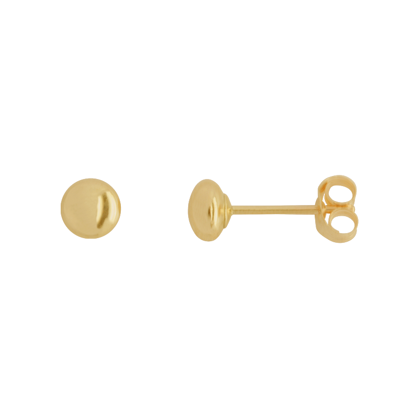 9YG BALL STUD FLAT 4MM