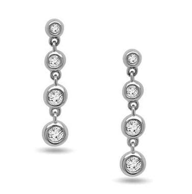 9CT WG DIAMOND DANGLE EARRINGS