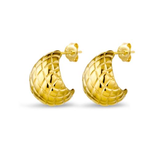 S STEEL GP CRISS CROSS EARRINGS
