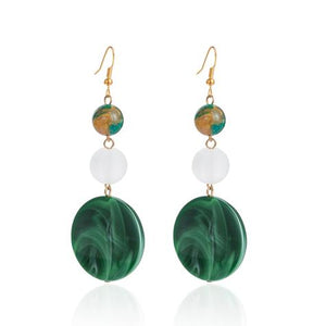 GREEN DROP EARRINGS