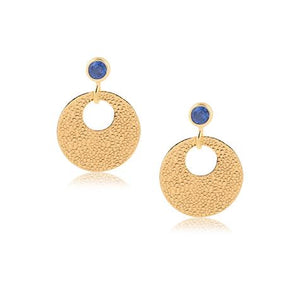 SS / GP KYANITE DISC EARRINGS