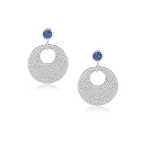 SS KYANITE DISC EARRINGS