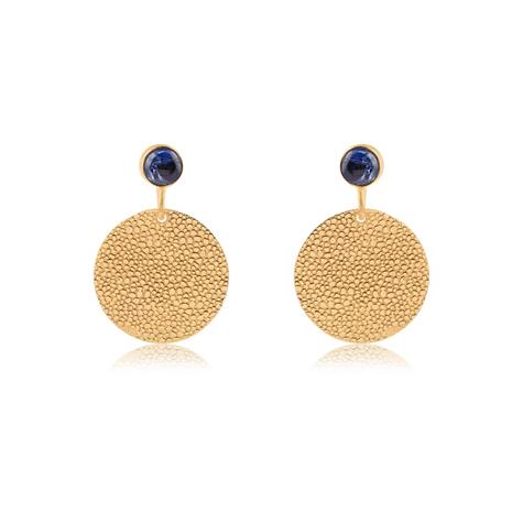 SS / GP KYANITE DISC EARRINGS