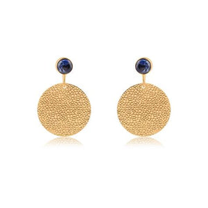 SS / GP KYANITE DISC EARRINGS