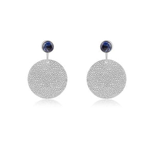 SS KYANITE DISC EARRINGS