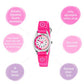 TIKKERS - PINK FLOWER TIME TEACHER WATCH