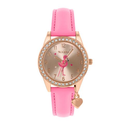 TIKKERS - PINK HEART CHARM WATCH